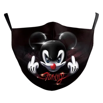 2020 Nov Modni Risanka za Večkratno uporabo Disney Masko za Odrasle, Usta, Obraz Masko Mickey Proti Prahu Grafiti Stroj Maske z 2 Filtri