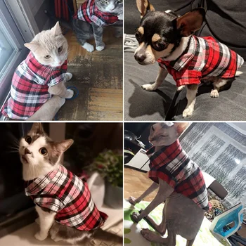 Pet psa oblačila za majhne pse poletje kariran srajco telovnik za psiček Chihuahua bombaž telovnik Oblačila mehko cat majica za oblačila za pse
