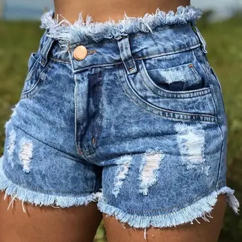 Richkeda trgovina žensk poletje traper hlače modni tassel jeans hlače seksi Suh visoko pasu hlače, plus velikost S-3XL
