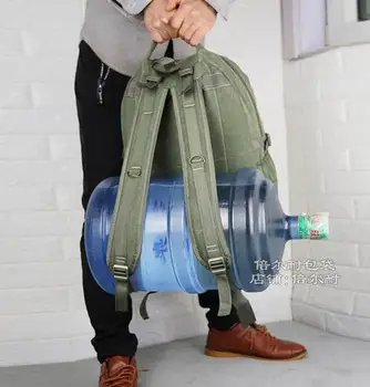 60 litrov, velike zmogljivosti, platno nahrbtnik moški retro trave nahrbtnik študent vrečko