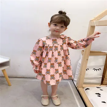 Nov Baby Dekleta Oblačenja Predalčni Bombaž Dolgi Rokav Princesa S Otroci Oblačila Otrok Obleke za Malčka Božič Baby Girl Obleke