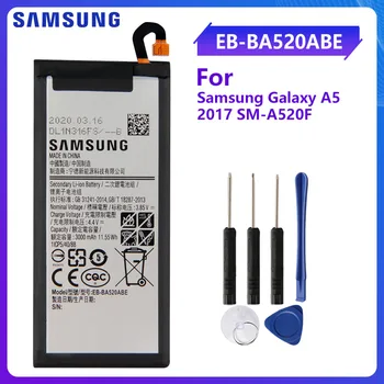 SAMSUNG Original Nadomestna Baterija EB-BA520ABE Za Samsung GALAXY A5 2017 A520 SM-A520F 2017 Edition A520F 3000mAh Verodostojno