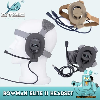 Z Taktični Heeadphones Lov Ostrostrelec Bowman Elite II taktično slušalke Boom Mic Za Airsoft Paitball Z027