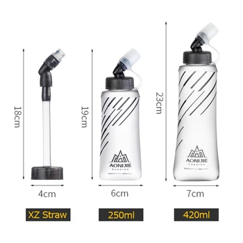 AONIJIE SD21 Mehko Bučko Upogljivi 250ml 420ml Steklenico Vode Hidratacija Vode Mehur Za Tekaški Maraton, Kolesarski Poti, Pohodništvo