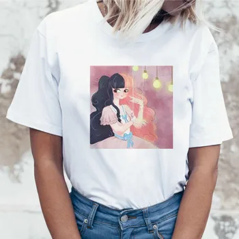 Dame poletje priložnostne kratkimi Cry Baby Melanie Martinez Natisnjeni Moda Vrhovi O Vratu T-Shirt Smešno Harajuku Estetske