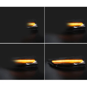 2PCS LED Strani Krilo Rearview Mirror Žarnice Teče Vključite Opozorilne Luči Dinamični Kazalnik Blinker Luč za Ford Fiesta 08-17