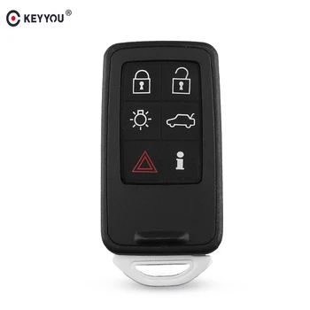 KEYYOU 6 Gumbe Smart Remote Key Lupini Primeru Za Volvo XC70 V70 XC60 S80 S60 2008 2009 2010 2011 Smart Avto Ključ Primeru Zajema