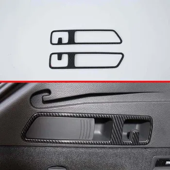Za Audi Q5 DV 2018 2019 Okrasite Dodatki iz Ogljikovih Vlaken Slog zadnjem sedežu ročaj okvir okrasni obroč