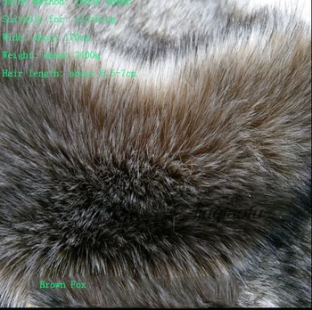 Visoko-kakovostni razred specializiranimi za umetno krzno, imitacija silver fox rjava fox oblačila plašč plišastih tkanine