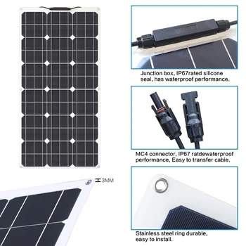 BOGUANG 400w solarnimi sistem 4X 100W Prilagodljiv solarni panel 100 w 12 volt 24 v Krmilnik Fotovoltaičnih veleprodajni ceni