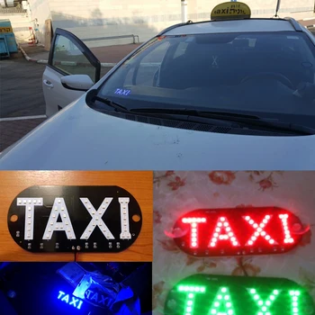 LEADTOPS 10pcs/veliko Taksi Led Avto vetrobransko steklo Avtomobila Indikatorska Lučka Znak Modra LED Vetrobransko steklo Taxi Luč 12V AH