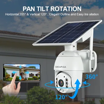 SHIWOJIA 4G 1080P HD solarnimi Prostem Spremljanje Nepremočljiva CCTV Kamere Pametnega Doma dvosmerno Glasovno Vdorov Alarm Dolgo Pripravljenosti