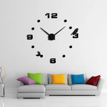 2019 nove vroče 3d diy Akril ogledalo stenske ure doma dekor dnevna soba stenske nalepke quartz iglo digitalni edinstvene ure ure