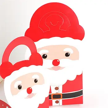 15PCS Božič Embalaže Lepe Škatle Santa Claus Sladkarije Posodo Risanka Darilo Tote Vrečko za Shranjevanje Polje za Chistmas Večer Stranka