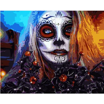 Barvanje Z Številkami DIY Dropshipping 40x50 50x65cm Terorističnih zlo grda ženska Slika Platno Poročno Dekoracijo slikah Darilo
