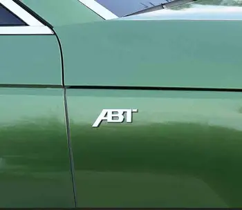 Krom Srebrna Mat in Sijajni Gloss Black ABT 3D Nalepke Lepilo na hrbtni Strani Telesa Avto Značko Emblem Nalepke Logotip za Audi, VW