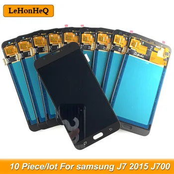10 Kos/veliko LCD za SAMSUNG Galaxy J7 J700 LCD Zaslon na Dotik, Računalnike Zbora za SAMSUNG J700 J700F Zaslon