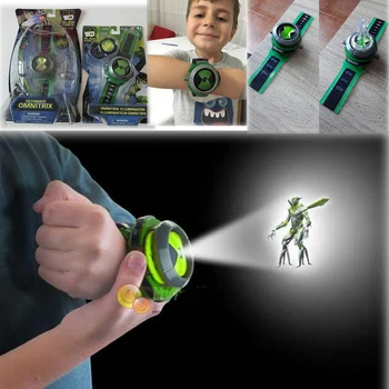 Ben 10 Omnitrix Watch Slog Japonska Projektor Watch DAI Resnično Ure Akcijska Figura, Božično Darilo Za Otroke