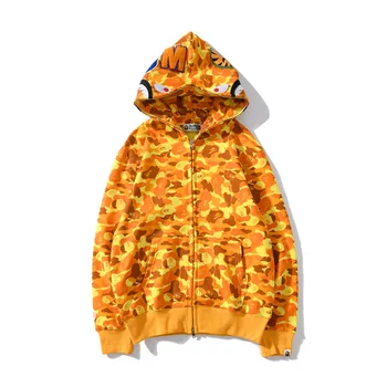 Bape Hoodies Zimske Moške Priložnostne Hooded Prikrivanje Žametni Plašč Majica Harajuku Ulične Oblačila Salon Obrabe