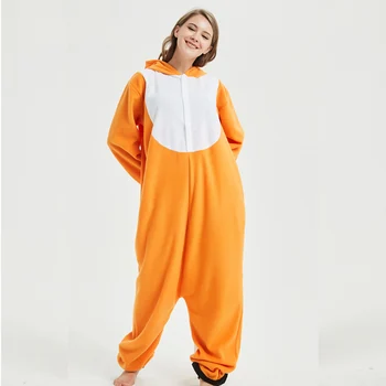 Novo Odraslo Žival Sleepsuit Fox Pižamo Kostum Cosplay Onesie Fancy Kostum Hoodies Pižame Sleepwear