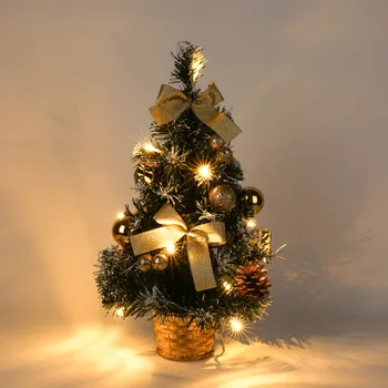 40 CM Visok Baterije Božično Drevo Pogon Luksuzni Namizni Božično Drevo, Viseče Dekoracije Pine Tree (Baterije Niso Vključene)