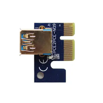 Mini PCI-E PCI Express 1x do 16x razširitveno napravo Riser video zunanje grafične Kartice Adapter 6Pin Napajalni Kabel za Bitcoin BTC Rudarstvo
