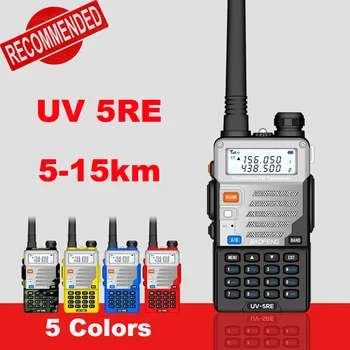 Baofeng UV-5RE Walkie Talkie 10km UHF VHF Prenosni CB Radioamaterske Radijske Postaje 128CH dvosmerni Radijski boafeng UV-5RE Nadgradnjo Baofeng UV-5R