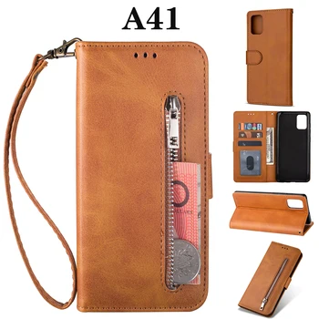 Zaščitni ovitek za Samsung Galaxy A21 A21S A31 A41 A51 A71 5G Note20 Note20Pro U flip luksuzni zadrgo denarnice imetnik usnjena torbica