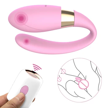 Silikonski U Obliko Brezžični Daljinski Upravljalnik Vibrator Za Klitoris Stimulator Jajce Sex Igrače Za Pare Ženska Vaginalne Kroglice Odraslih Izdelka