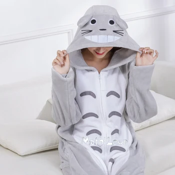 Totoro Pižamo Risanka Kigurumi Živali Onesies Odraslih Pyjama Ženske Moške Obleke Zadrgo Iz Enega Kosa Pijama Halloween Kostum Cospaly