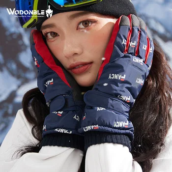Zimske smučarske rokavice plus žamet toplo in windproof rokavice ženske mode outdoor športe rokavice, planinarjenje, jahanje rokavice