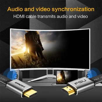 4K 60Hz HDMI Na HDMI High Speed 2.0 Pozlačen HDMI Moški-Moški Za Monitor, Računalnik, TV, PS3/4 Projektor HDTV 1m 2m 3m