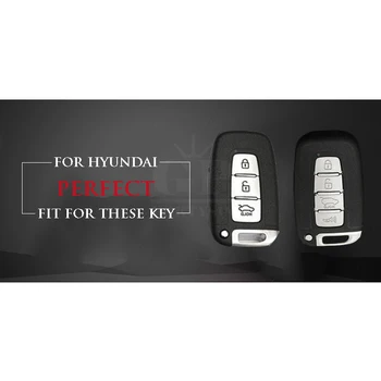 Cinkove Zlitine+Usnje Keychain Avto Ključ Primeru Zajema Fob Za KIA Sportage Sorento Hyundai Ix35 Genesis Veloster Tucson Sonata Elantra