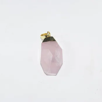 2020 Naravni Kristal Rose Quartz Ogrlico, Obesek za ženske Večino Sijaj Gem Bullet Roza Kristalni kamen obesek za nakit, izdelava