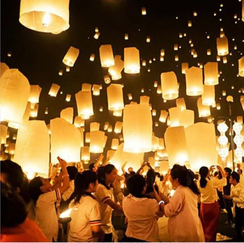 1PCS Diy Kitajski Papir, ki Želijo Luč, Svetilka Oblikovanje za Zunanjo Rojstni dan Poroka Dekoracija