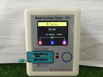 TC Tranzistor Tester TFT Diode Triode Kapacitivnost LCR Meter ESR NPN PNP MOSFET Test Vgrajeno baterijo