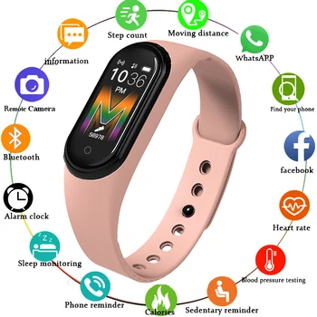 Nova Pametna Zapestnica M5 Moški Ženske Srčni utrip Watch Spanja Spremljati Krvni Tlak Fitnes Trackerfor za IOS Android