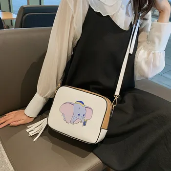 Disney 2019 Nove Ženske Ramenski Messenger Bag Anime Risani Lik Vzorec Dama Vrečko Mode PU Materiala Stranka Messenger Bag