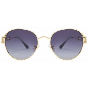 Peekaboo zlato kovinska sončna očala moških uv400 moda okrogla sončna očala za ženske krog gradient objektiv 2021 pozimi moški dodatki