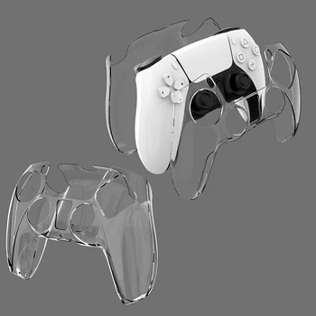 Pregledna, Jasno Primeru Težko Zaščitni Pokrov, Lupine, Kože, za Sony PlayStation Dualshock 5 PS5 Krmilnik Kristalno Polno Zaščitnik