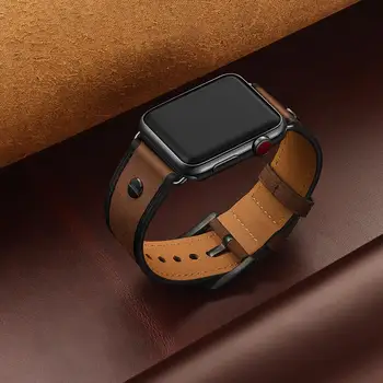 Usnjeni trak za Apple watch band 44 mm 40 mm iWatch band 42mm 38 mm Visoko Kakovostni watchband zapestnica Apple ura 5 4 3 38 42 44 mm