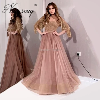 Aibye Couture 2020 Ženske Tassel Večernih Oblek Za Poroke Vestidos De Festa Savdska Arabski Dubaj Dolgo Tiste Formalne Prom Obleke
