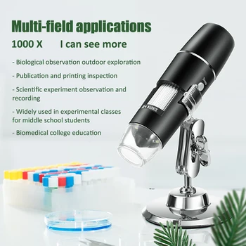 50-1000X WIFI Digitalni Mikroskop Lupo Kamera za Android, IOS, Telefon, elektronski Mikroskop z 8 LED SMD3528 Svetlobe 2G+IR Objektiv