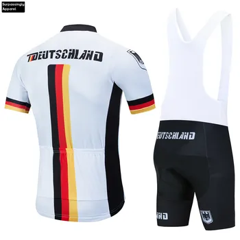 2020 Nemčiji reprezentance Kolesarski Dres Belo Kolo MTB Ropa Ciclismo Kolesarjenje Oblačila Mens Kolesarjenje Maillot Culotte 20 D Gel