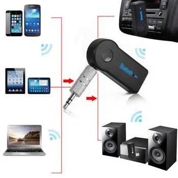 Universal 3,5 mm Mini Brezžična Avto Bluetooth Audio Sprejemnik Glasbe Ac Auto AUX Pretakanje A2DP Komplet za Zvočnik MIKROFON Slušalke