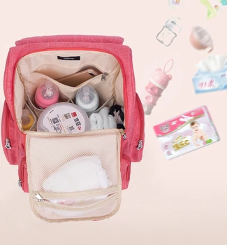Disney moda, potovanja, mati in otrok nahrbtnik z veliko kapaciteto, multi-funkcijske comfortble vrečko Minnie Mouse Mamica vrečko