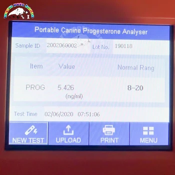 Pes Progesterona Analyzer Prenosni Pes Progesterona Tester Udarci Progesterona Testiranje Pralni Veterinarske Opreme