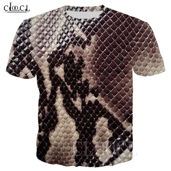Kača T Shirt Poletje Moški Ženske Majica 3D Tiskanja Živali Python Kratek Rokav Hip Hop Ulične Vrhovi O Vratu T-majice Puloverju