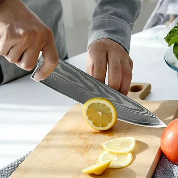 Kuhinjski Nož Damask 8 inch Japonski Kuhar Noži VG10 Jedro 67 Plast Damask Jekla Santoku Mesa, Zelenjave, Lesa Uravnoteženo Ročaj