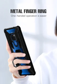 Luksuzni Oklep Imetnik Primeru Telefon Za Huawei P20 30 40 TPU Anti-knock Polno Kritje Za Huawei Mate 20 30 Kovinski Obroč Nosilec Primeru